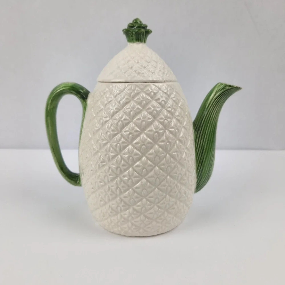 Vintage 1960s Aloha 8066 Pineapple Teapot Coffee Pot Hawaii Mid Century Tropical